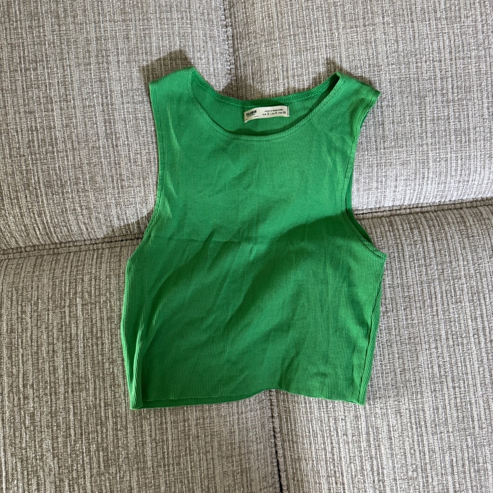 Pull&Bear Green Crop Top